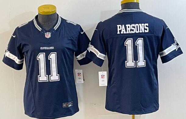 women Dallas Cowboys #11 Micah Parsons stitched jersey