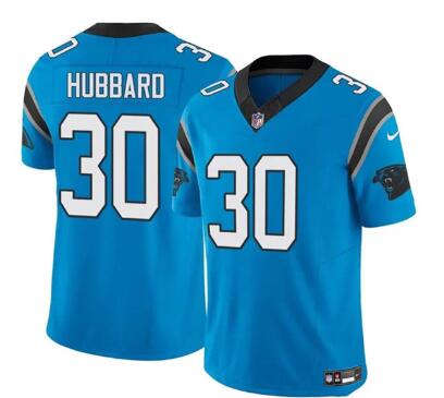 Men's Carolina Panthers #30 Chuba Hubbard  2023 F.U.S.E. Vapor Limited Football Stitched Jersey