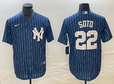 Men's New York Yankees #22 Juan Soto  Stitched Baseball Jersey