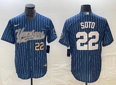 Men's New York Yankees #22 Juan Soto  Stitched Baseball Jersey