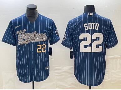 Men's New York Yankees #22 Juan Soto  Stitched Baseball Jersey