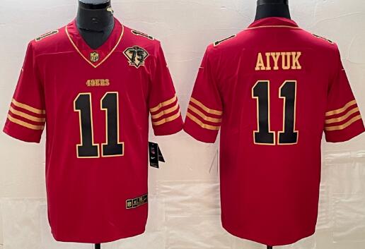 Men's San Francisco 49ers #11 Brandon Aiyuk Stitched Jersey