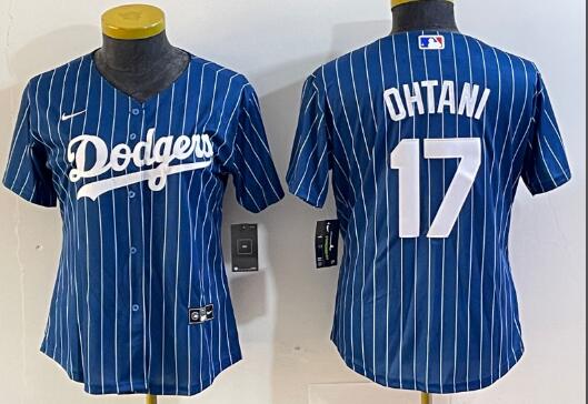 Women's Los Angeles Dodgers #17 Shohei Ohtani Stitched Baseball Jersey