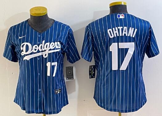 Women's Los Angeles Dodgers #17 Shohei Ohtani Stitched Baseball Jersey