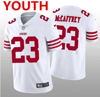 youth San Francisco 49ers #23 Christian McCaffrey  Stitched Football Jersey