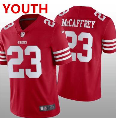 youth San Francisco 49ers #23 Christian McCaffrey  Stitched Football Jersey