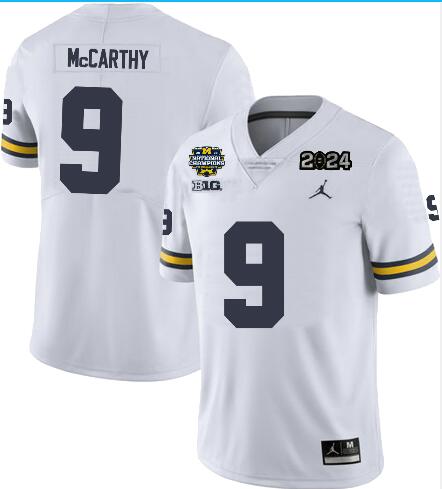 Michigan Wolverines Men's  #9 JJ Mccarthy  2024 National Championship Jersey