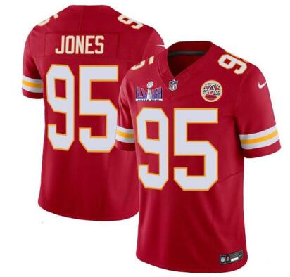 Men’s Kansas City Chiefs #95 Chris Jones  Stitched Jersey