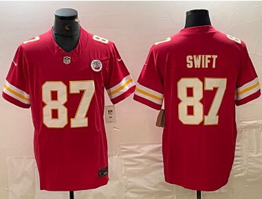 Men's Kansas City Chiefs #87 Taylor Swift   Football Stitched Jersey