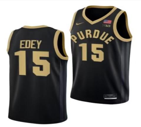 Men’s #15 Zach Edey Purdue Boilermakers College Basketball Jersey