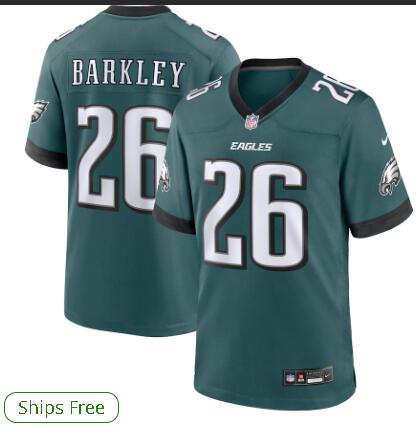 Men's Nike Saquon Barkley Midnight Green Philadelphia Eagles stitched Jersey