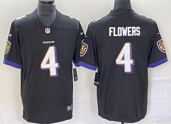 Men's Nike Zay Flowers Purple Baltimore Ravens   stitched Jersey