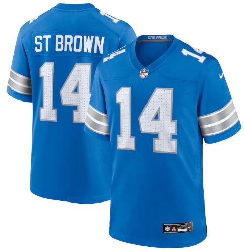 men's Detroit Lions #14 Amon Ra St Brown Limited   2024  Vapor Jersey