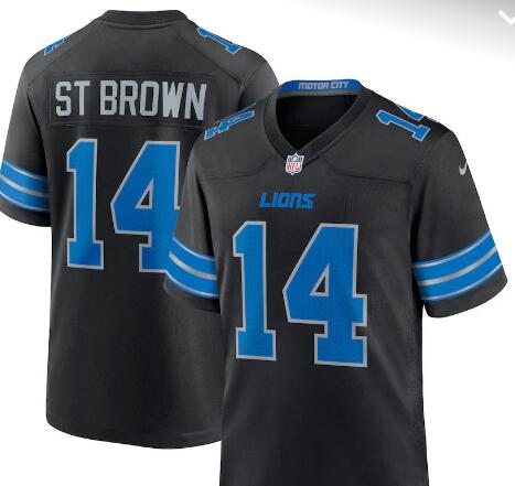 men's Detroit Lions #14 Amon Ra St Brown Limited   2024  Vapor Jersey