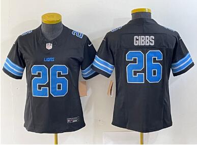 Women's Detroit Lions #26 Jahmyr Gibbs Limited  2024 FUSE Vapor Jersey