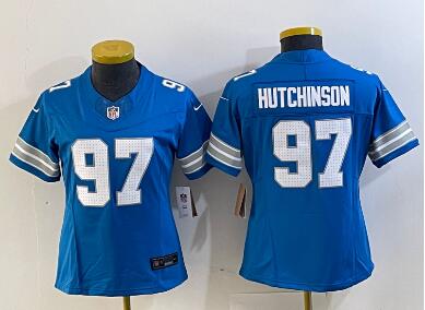 Women's Detroit Lions #97 Aidan Hutchinson  2024 F.U.S.E. 2nd Alternate Vapor Limited Football Stitched Jersey