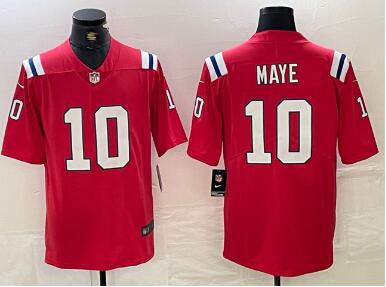 Men's New England Patriots #10 Drake Maye  Football Stitched Jersey