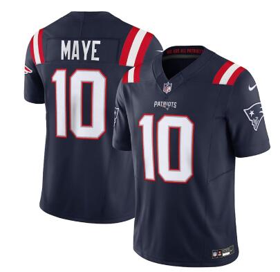Men's New England Patriots #10 Drake Maye  Football Stitched Jersey