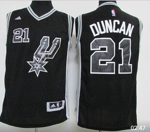 Mens Tim Duncan #21 Jersey Embroidery Logos