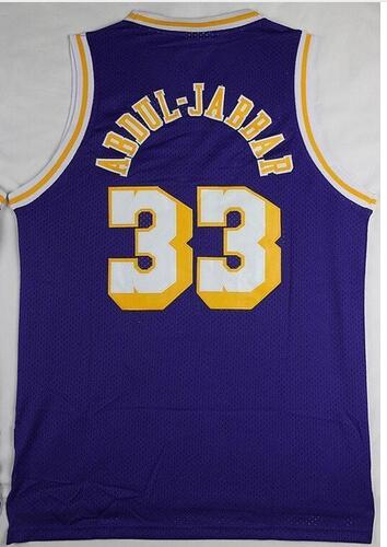 Mens 33 Kareem Abdul Jabbar  Basketball Jersey