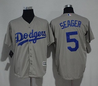 Los Angeles Dodgers 5 Corey Seager  Gray Jersey