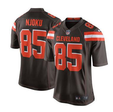 Men's Cleveland Browns David Njoku Nike Brown 2017 Draft Pick Game Jersey