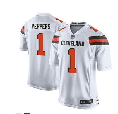Men's Cleveland Browns Jabrill Peppers Nike White 2017 Draft Pick Game Jersey