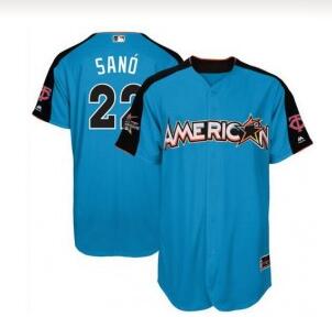 Men's American League #22 Miguel Sano Blue 2017 All Star Jersey