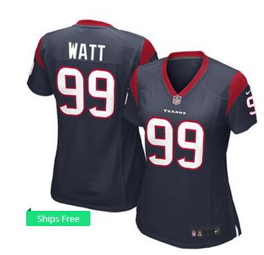 Women's Houston Texans JJ Watt Nike Navy Blue  Jersey