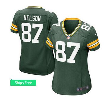 Women's Green Bay Packers Jordy Nelson Nike Green Game Jersey