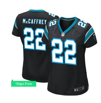 Women's Carolina Panthers Christian McCaffrey Nike Black 2017 Draft Pick Game Jersey