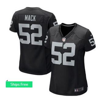 Women's Oakland Raiders Khalil Mack Nike Black Game Jersey
