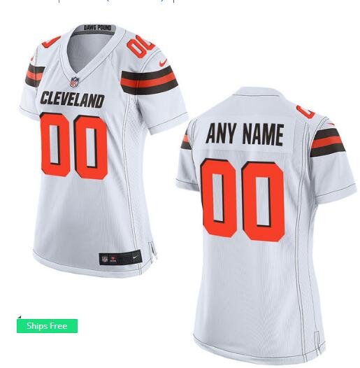 Nike Cleveland Browns Womens White Custom Game Jersey