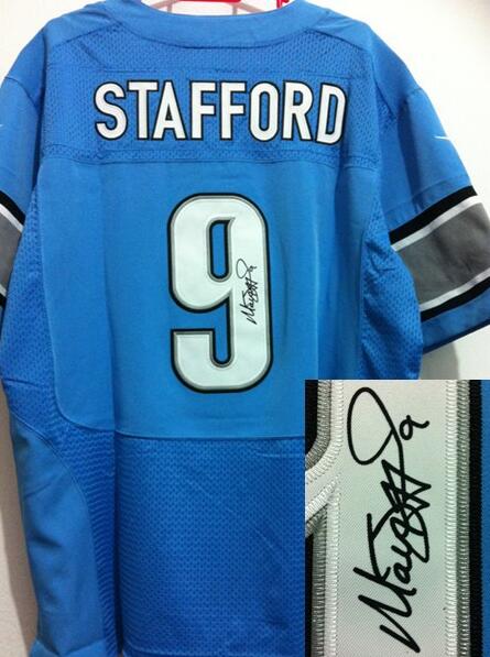 Mens Detroit Lions Matthew Stafford Pro Line Light Blue Signature Jersey