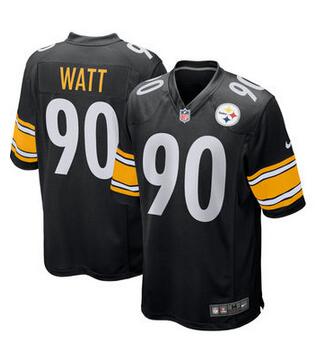 Men Pittsburgh Steelers T.J. Watt Nike Black Game Jersey