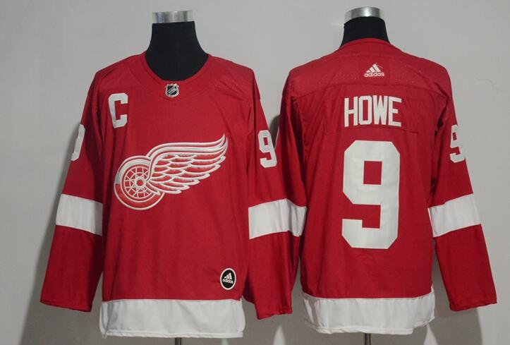 Adidas  Detroit Red Wings 9 Gordon Howe Red men ice hockey nhl jerseys