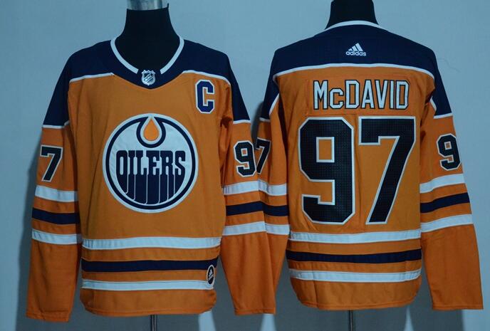 Adidas Men Edmonton Oilers 97 Connor Mcdavid orange   Jersey