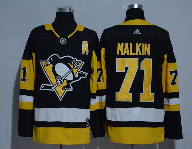 Adidas Men Pittsburgh Penguins 71 Evgeni Malkin Hockey Jersey