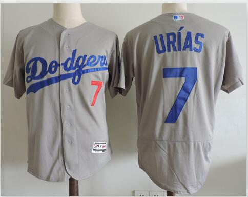 New Mens Los Angeles Dodgers Julio Urias  Jersey Gray