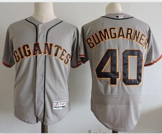 Men's San Francisco Giants Madison Bumgarner Gray Jersey