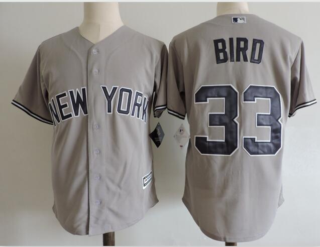Men's New York Yankees 33 Greg Bird Gray Baseball Jersey