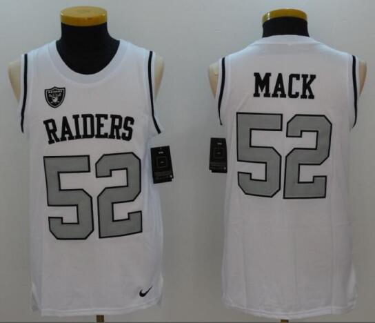 Men's Oakland Raiders Khalil Mack Nike White Sleeveless Jersey