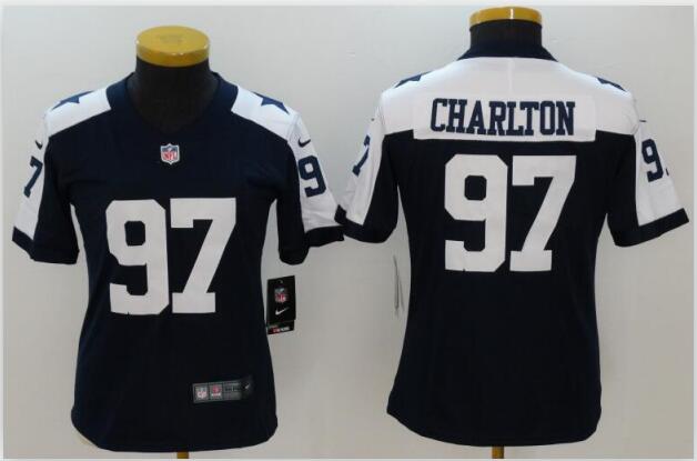 Women's Dallas Cowboys Taco Charlton Nike Navy 2017 Football Jersey