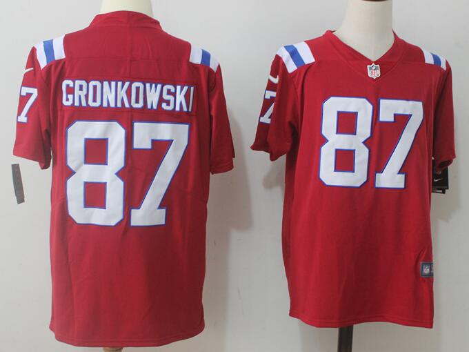 Men 87 Rob Gronkowski Jersey Red