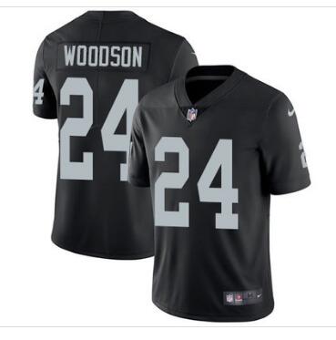 Nike Oakland Raiders #24 Charles Woodson Black Team Color Men's Stitched NFL Vapor Untouchable Limited Jersey