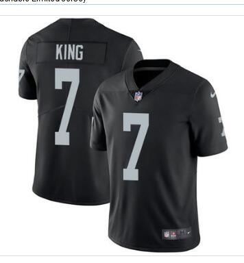 Nike Oakland Raiders #7 Marquette King Black Team Color Men's Stitched NFL Vapor Untouchable Limited Jersey
