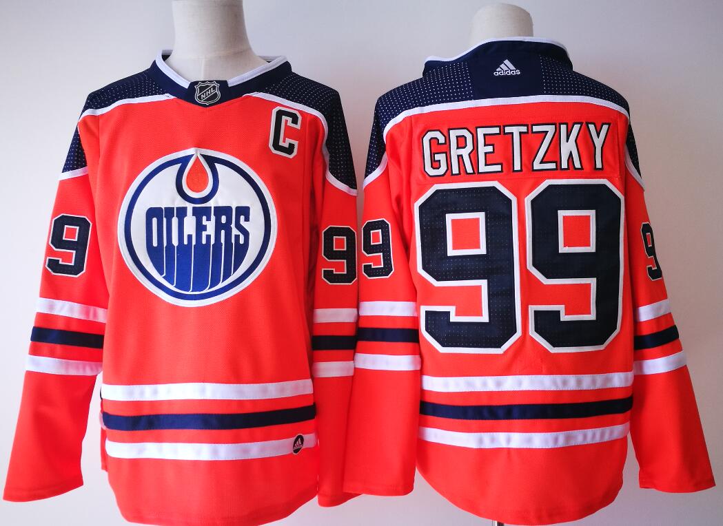 Adidas Men Edmonton Oilers Wayne Gretzky 99 Hockey Jersey