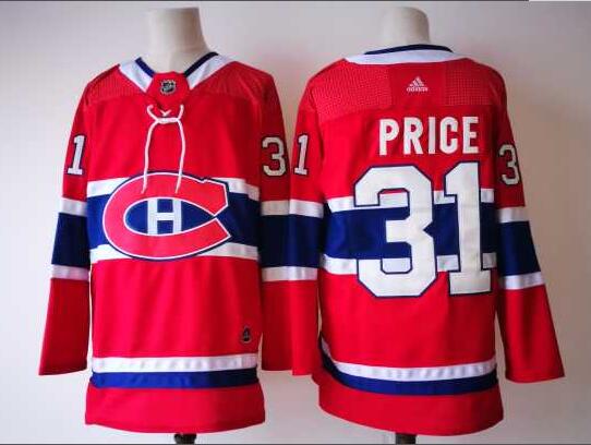 Adidas men Montreal Canadiens #31 Carey Price Red  Hockey  Jersey