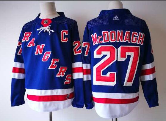 Adidas Men New York Rangers #27 Ryan McDonagh blue nhl Jersey