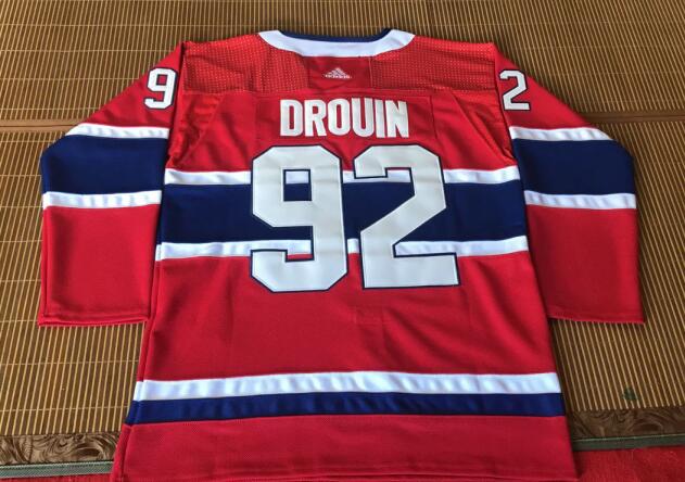 Men  Adidas Logo Montreal Canadiens Jonathan Drouin 92# Hockey Jersey